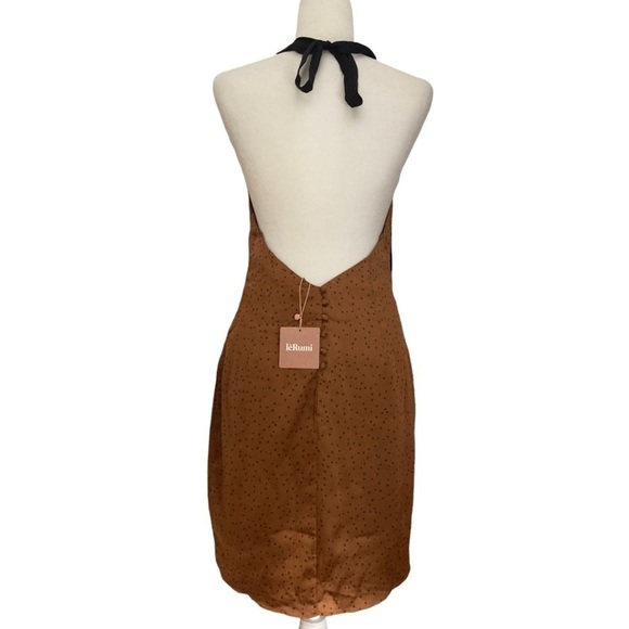 LèRumi Gene Tan Spot Mini Dress NWT - Picture 11 of 11